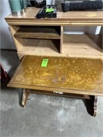 Wood Cabinet w/Bench - NO CONTENTS