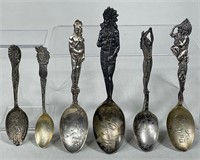 Sterling Heavy Embossed Native American Spoons