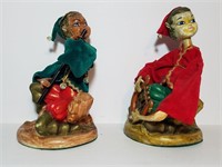 Pair of Mid-Century Tilso Elf Pixie Xmas Figures