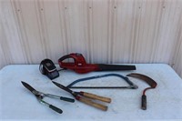 Toro electric blower (works) & hand trimmers