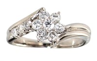 Platinum 1/2 ct Natural Diamond Ring