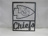 23"x 18" KC Chiefs Metal Sign As Pictured