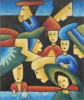 SIGNED PAINTING OF WOMEN