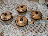 4 Western Lidded Bowls