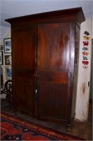 Ca. 1840 American mixed wood two door armoire, 22x