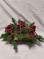 Pine and red Christmas decoration