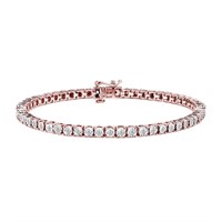 10k Gold-pl. 1.00ct Bezel Tennis Bracelet