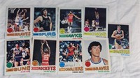 (9) TOPPS 1977-78 BASKETBALL CARDS