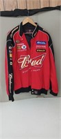 JH DESIGN SIZE 2XL BUDWEISER RACING JACKET