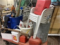 GAS CANS - PLASTIC LAWN CHAIRS - OUTDOOR ITEMS