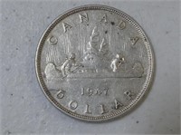 1947 CANADIAN SILVER $1 COIN