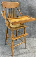 Antique Oak Highchair