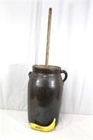 Antique "SR Rogers" 5 Gallon Salt Glaze Churn