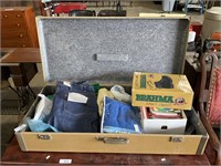 Large Suitcase, Trunk, Dickies, Christmas Cards.
