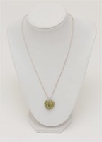 Serpentine Stone Heart Necklace