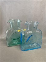 (2) Unsigned Blenko Glass Pitchers