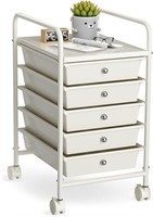 5 Tier Rolling Cart with 5 Drawers, Multipurpose