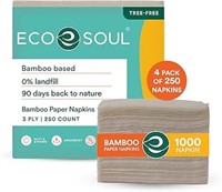 ECO SOUL 100% Compostable Bamboo Paper Napkin