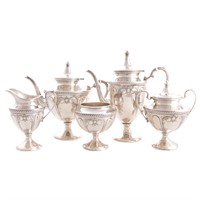 Classical style sterling 5-pc coffee & tea service