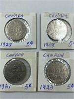 COINS - CANADIAN PRE WWII NICKEL LOT