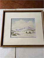 Framed watercolor