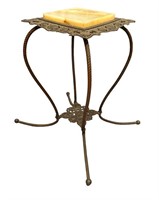 Ornate Victorian Brass & Marble Plant Stand