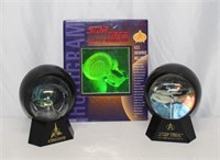 STAR TREK ENTERPRISE HOLOGRAM & SNOW GLOBES