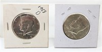 1968 & 1964 Kennedy Half Dollar Coin Set