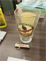 LEINENKUGEL GLASS AND BOTTLE OPENER