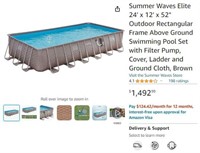 B3726 Summer Waves Elite 24 x 12 x 52 Pool Set