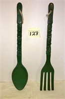 Giant Green Fork and Spoon