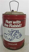 Run with the Rabbit Gasoline can