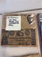 15 lee mace promo $20 confederate bills