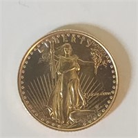 1986 $5 Gold 1/10 th ounce BU.