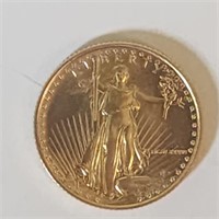 1986 $5 Gold 1/10 th ounce BU.