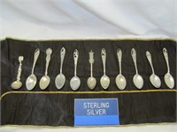 11pc Sterling Silver Vintage Collector Spoons