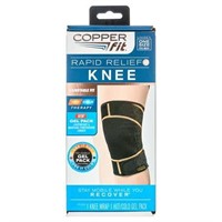 Copper Fit Rapid Relief Knee Compression Wrap Brac