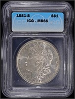 1881-S MORGAN DOLLAR ICG MS65