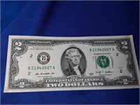 Uncirculated Two Dollar Bill