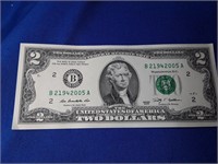 Uncirculated Two Dollar Bill