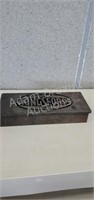 Kingsford metal charcoal box, 3.75 x 9.25 X 1.5