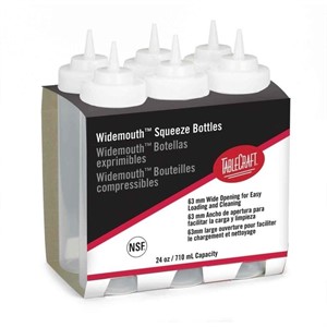 6 PACK 24 Oz Widemouth™ Squeeze Bottle