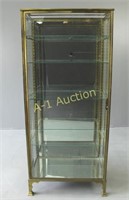 Brass, Glass and Mirrored Curio Cabinet