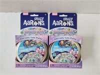 2 crazy Aaron's thinking puttys 2oz