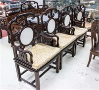 4 PC Chinese Rosewood Chair Set