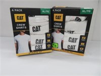 2 - CAT CREW SHIRTS 4 PACK (SIZE XL)