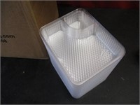 Box of Plastic Food Containers 200+ (6" x 7")