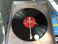 13" Glass Record Clock