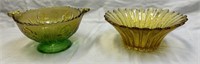 TWO  bowls. one vintage Iris & Herringbone,