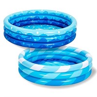 2 Packs 45" X 10" Inflatable Kiddie Pools, Blue Sw